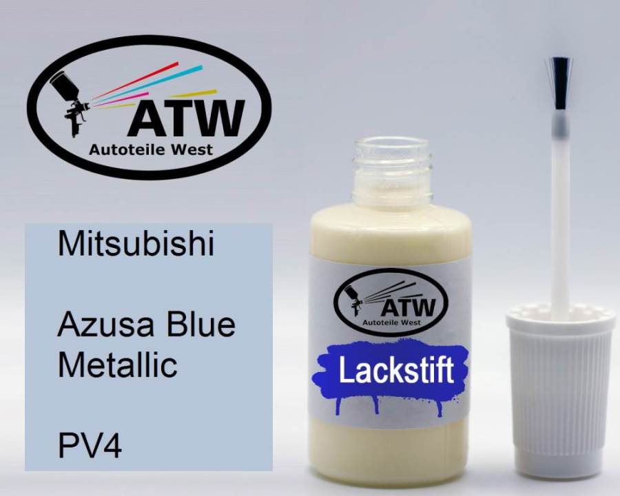 Mitsubishi, Azusa Blue Metallic, PV4: 20ml Lackstift, von ATW Autoteile West.